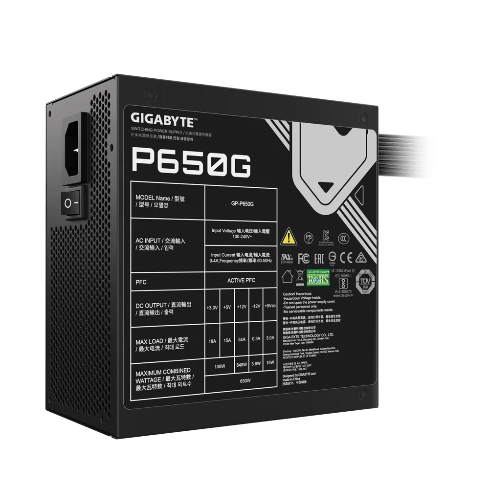 650W Gigabyte P650G 80  Gold Non-Modular PSU