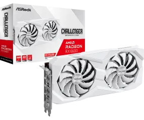 8GB ASRock RX 6600 Challenger White Graphics Card