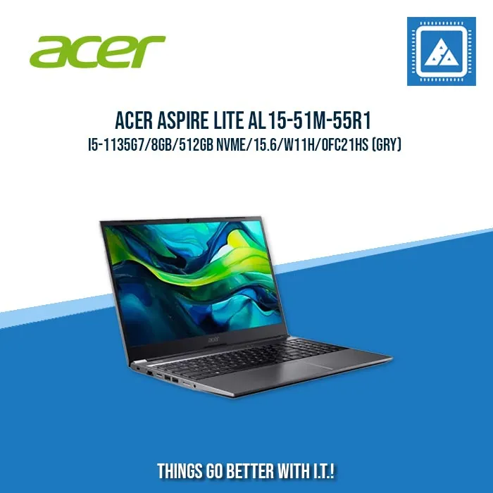 ACER ASPIRE LITE AL15-51M-55R1 I5-1135G7/8GB/512GB NVME | BEST FOR STUDENTS AND FREELANCERS LAPTOP