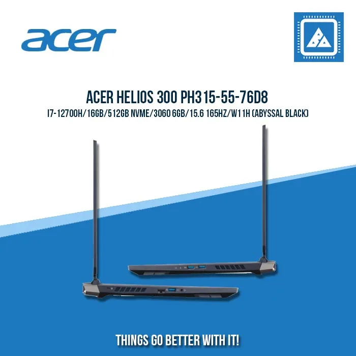 ACER HELIOS 300 PH315-55-76D8 I7-12700H/16GB/512GB NVME/3060 6GB  | BEST FOR GAMING AND AUTOCAD LAPTOP