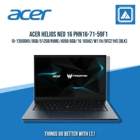 ACER HELIOS NEO 16 PHN16-71-59F1 I5-13500HX/8GB/512GB NVME/4050 6GB | BEST FOR GAMING AND AUTOCAD LAPTOP