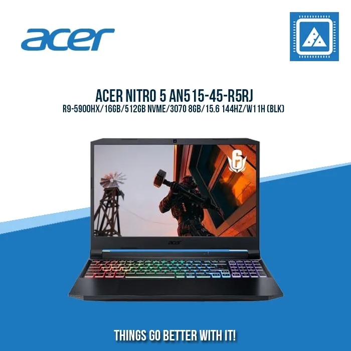 ACER NITRO 5 AN515-45-R5RJ R9-5900HX/16GB/512GB NVME/3070 8GB | BEST FOR GAMING AND AUTOCAD LAPTOP