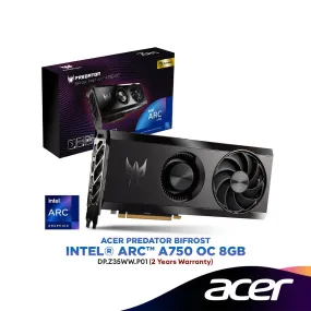 ACER Predator BiFrost Intel® Arc A750 OC 8GB GDDR6 Graphics Card (GPU) | DP.Z35WW.P01