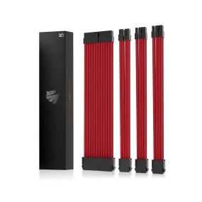 AsiaHorse Extension Sleeved Braided Cables x4 Red