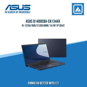 ASUS B1400CBA-EK1344X I5-1235U/8GB/512GB NVME | BEST FOR ENTERPRISES AND CORPORATES LAPTOP