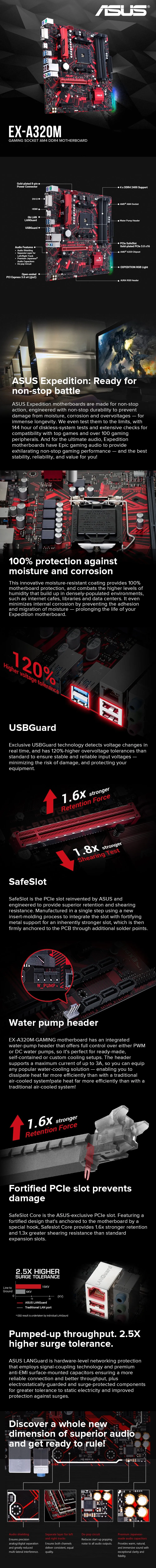 ASUS EX-A320M Gaming Socket Am4 Ddr4 Motherboard