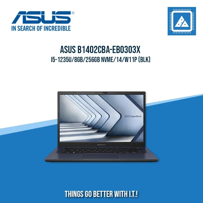 ASUS EXPERTBOOK B1402CBA-EB0303X I5-1235U/8GB/256GB NVME | BEST FOR ENTERPRISES AND CORPORATES LAPTOP