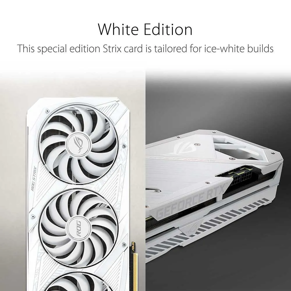 ASUS ROG Strix GeForce RTX 3080 V2 White OC Edition 10GB GDDR6X LHR Graphics Card | ROG-STRIX-RTX3080-O10G-WHITE-V2