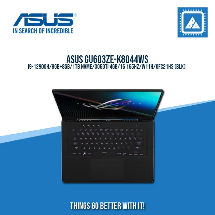 ASUS ROG ZEPHYRUS M16 GU603ZE-K8044WS I9-12900H/8GB 8GB/1TB NVME/3050TI 4GB | BEST FOR GAMING AND AUTOCAD LAPTOP