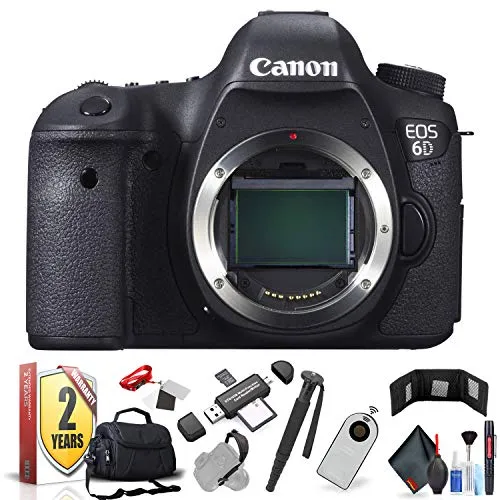 Canon EOS 6D DSLR Camera (Body Only) - Open Box (International Model) with Extra Accessory Bundle