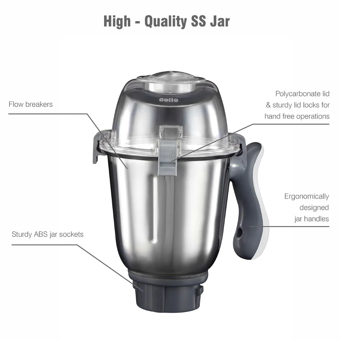 Discovery Chef Juicer Mixer Grinder with 5 Jars, 750W