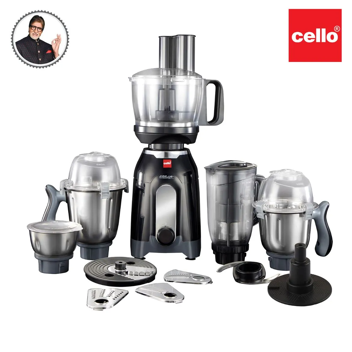 Discovery Chef Juicer Mixer Grinder with 5 Jars, 750W