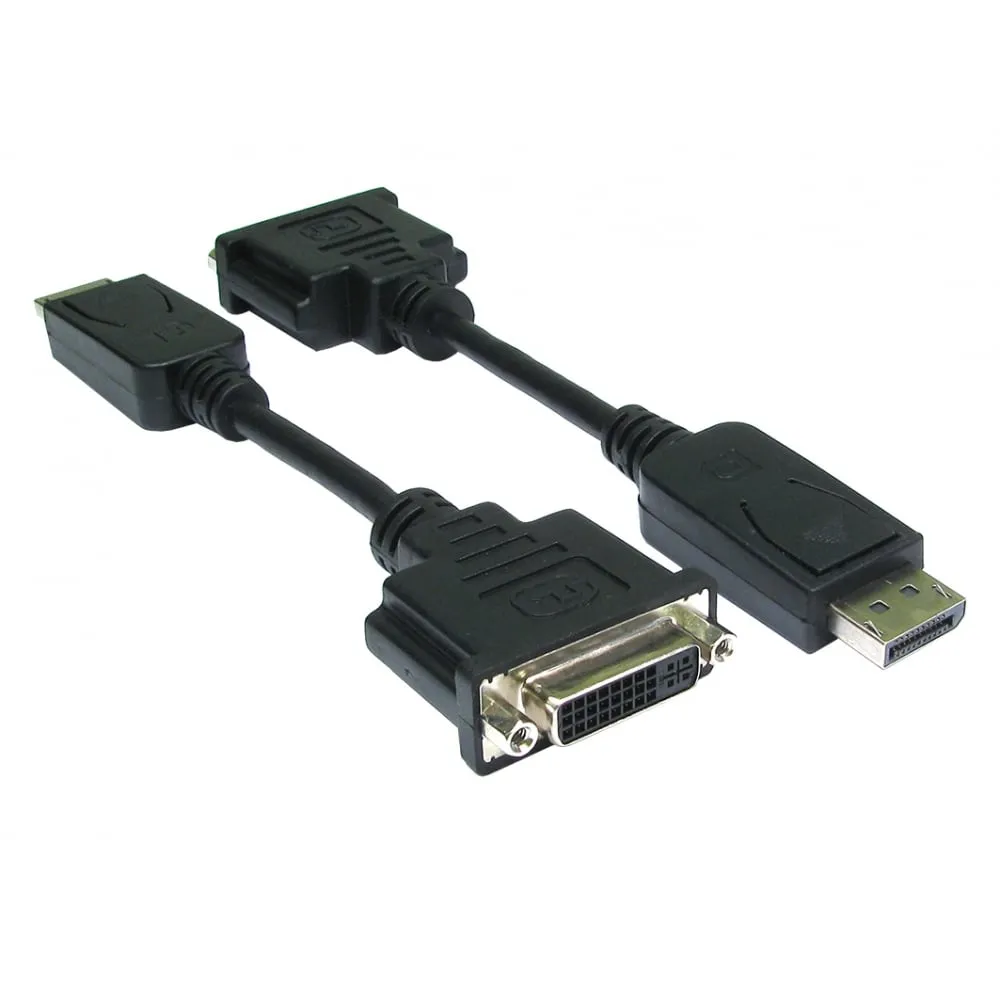 DisplayPort (M) To DVI (F) Leaded Adapter