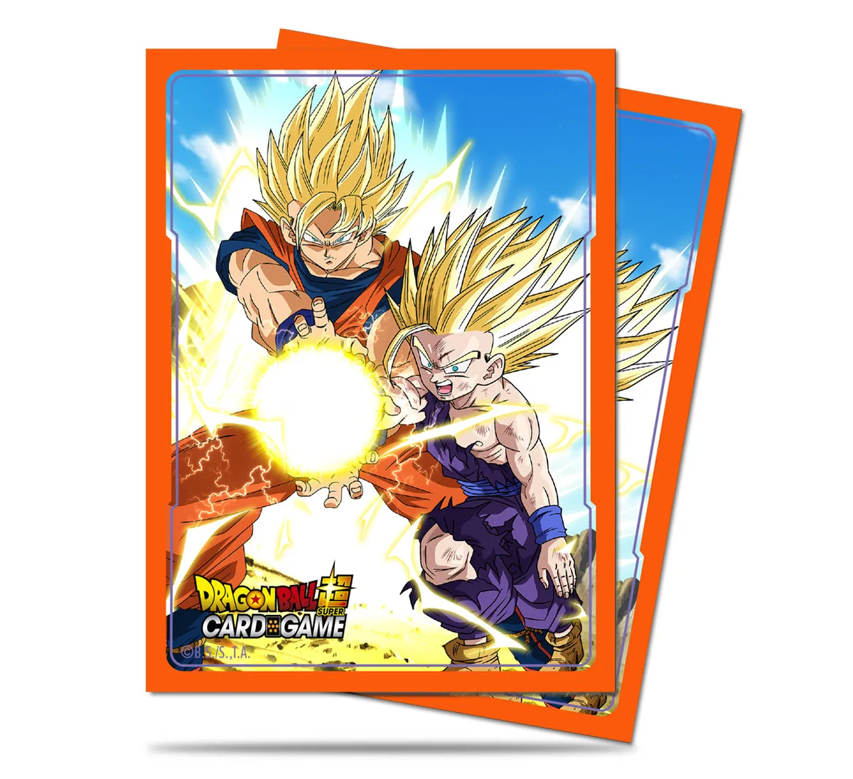 Father-Son Kamehameha Standard Deck Protector Sleeves (65ct) for Dragon Ball Super