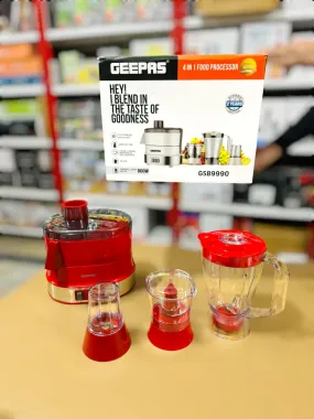 Geepas 4-in-1 Food Processor GSB9990