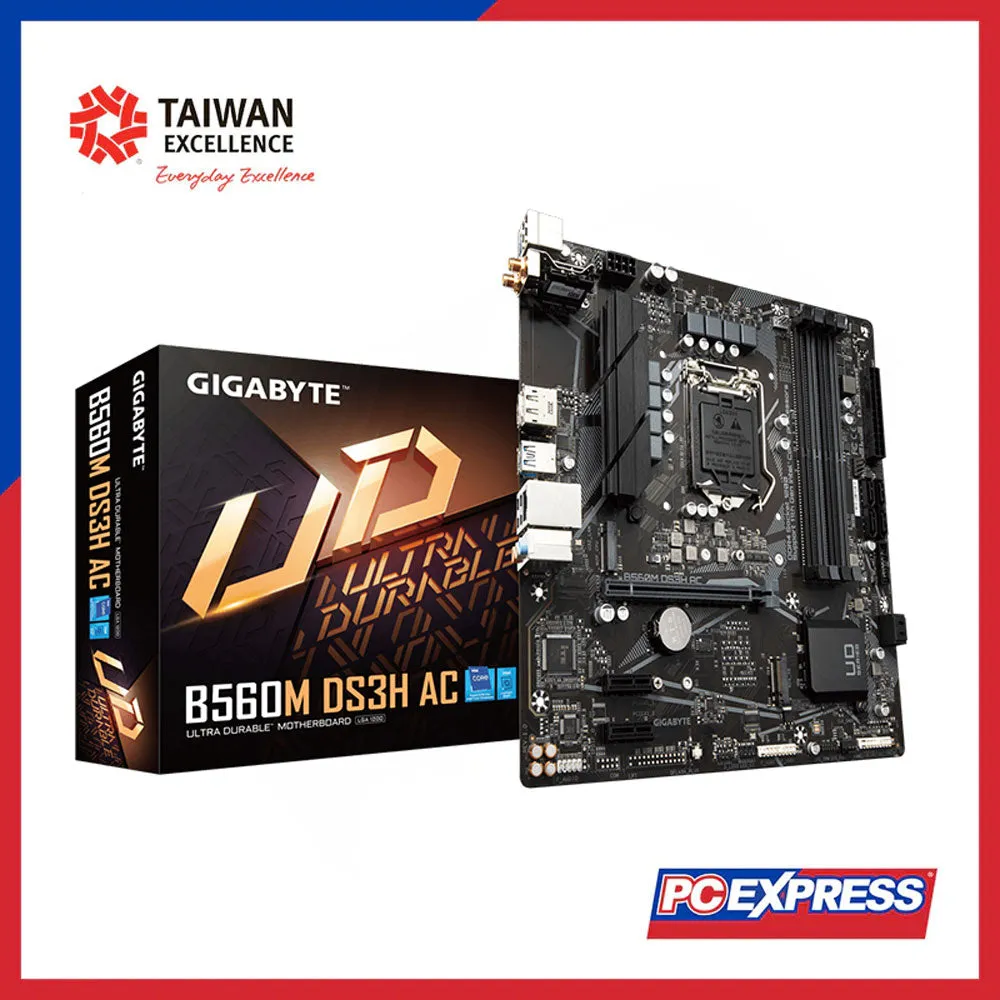 GIGABYTE B560M-DS3H-AC Micro-ATX Motherboard