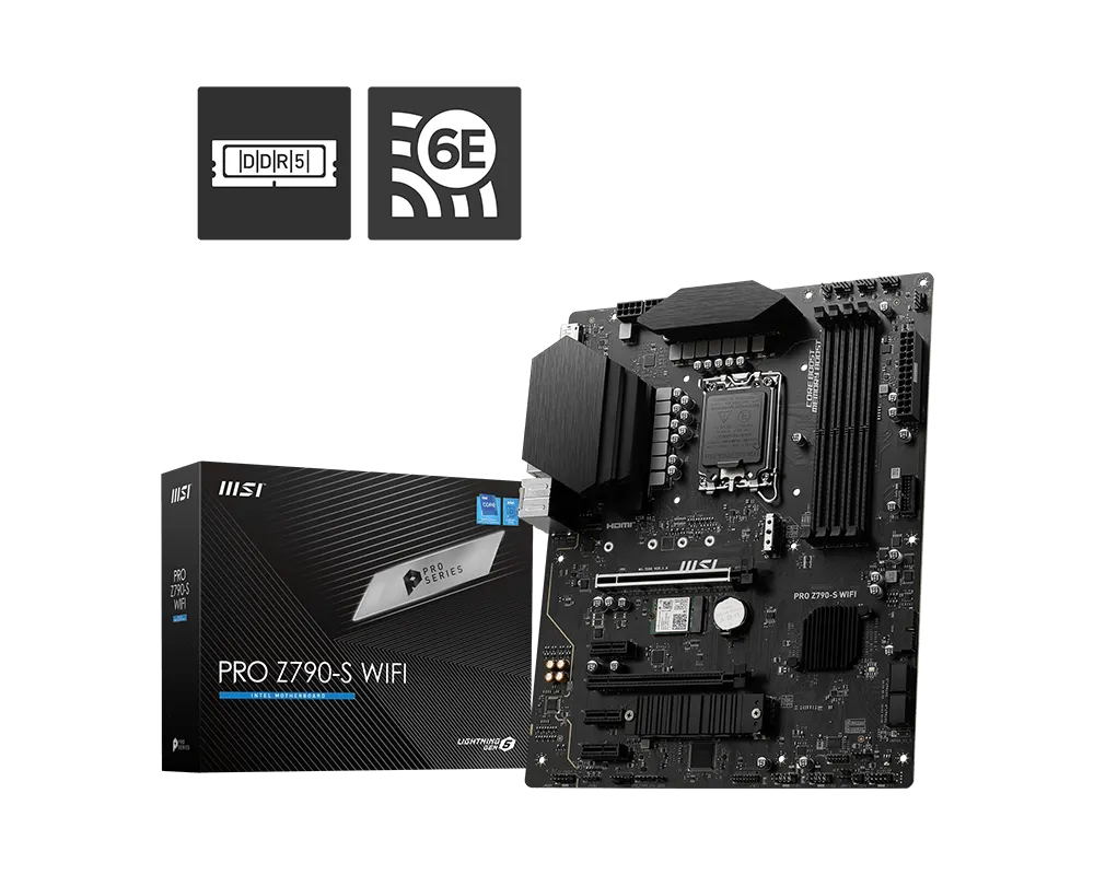 Intel 13th Gen Combo - Intel® Core™ i9-13900K Processor / Msi Pro Z790-S Wifi Motherboard/Gskill Trident Z5 RGB 64 GB RAM / Msi Mag Core M360 Liquid Cooler