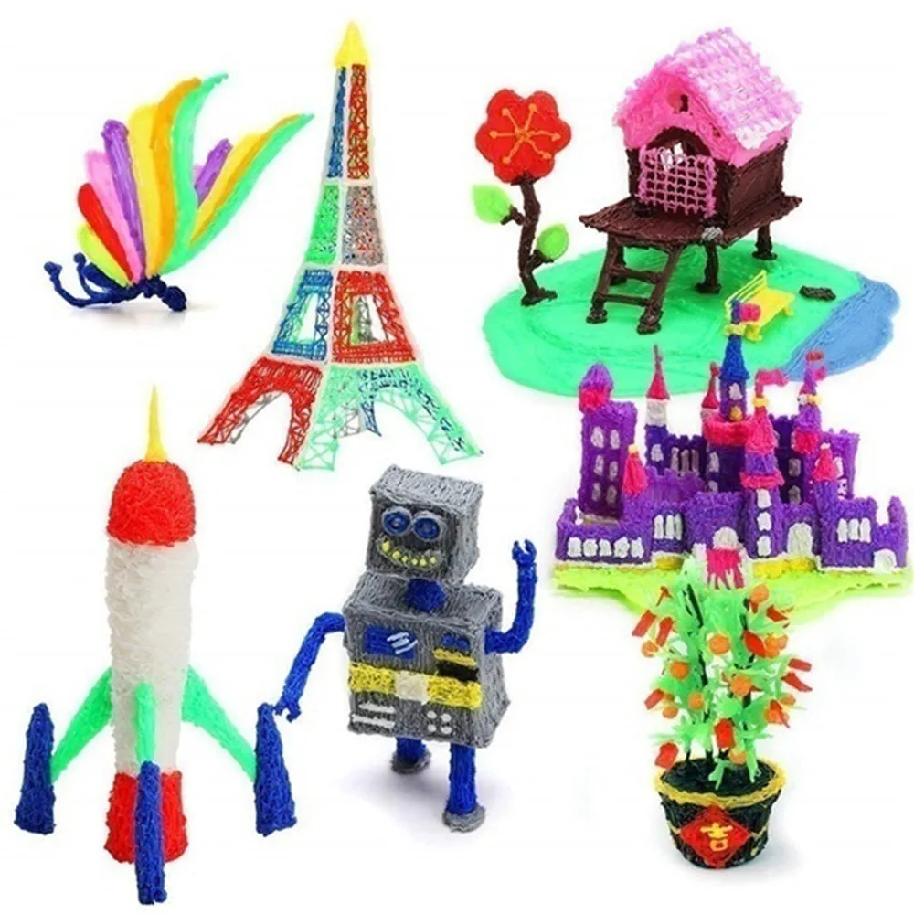 Magic 3D Printing Pen for Kids DIY Pen with LED Display and Filaments