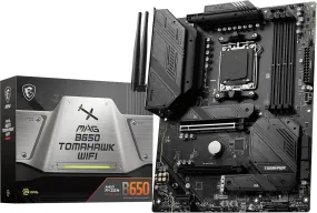 MSI MAG B650 Tomahawk WiFi Gaming Motherboard ATX, DDR5, AMD AM5, WiFi 6E, HDMI, DP, PCIe4