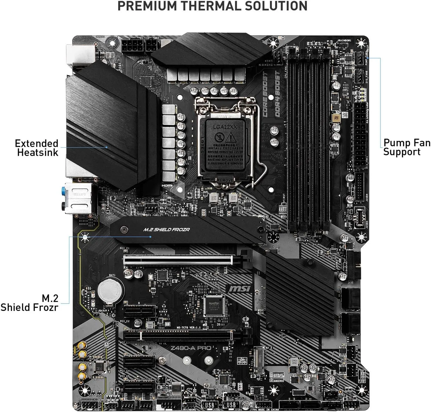 MSI Motherboard Z490-A PRO