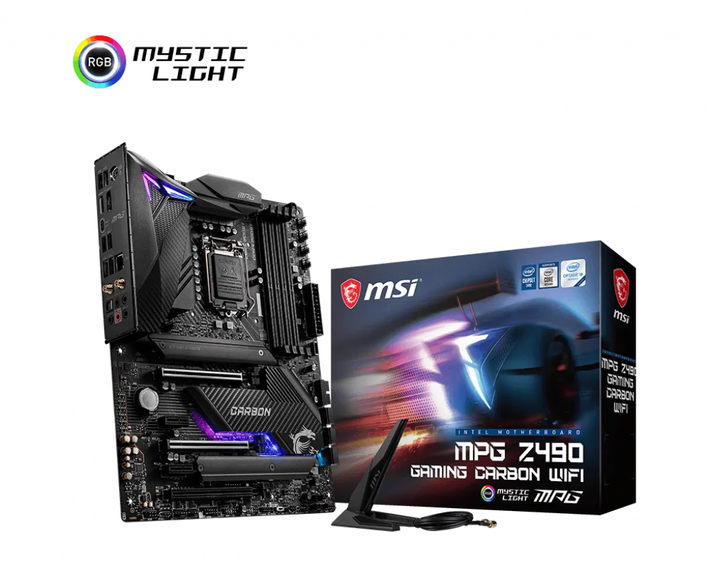 MSI MPG Z490 GAMING CARBON WIFI INTEL LGA1200 MOTHERBOARD