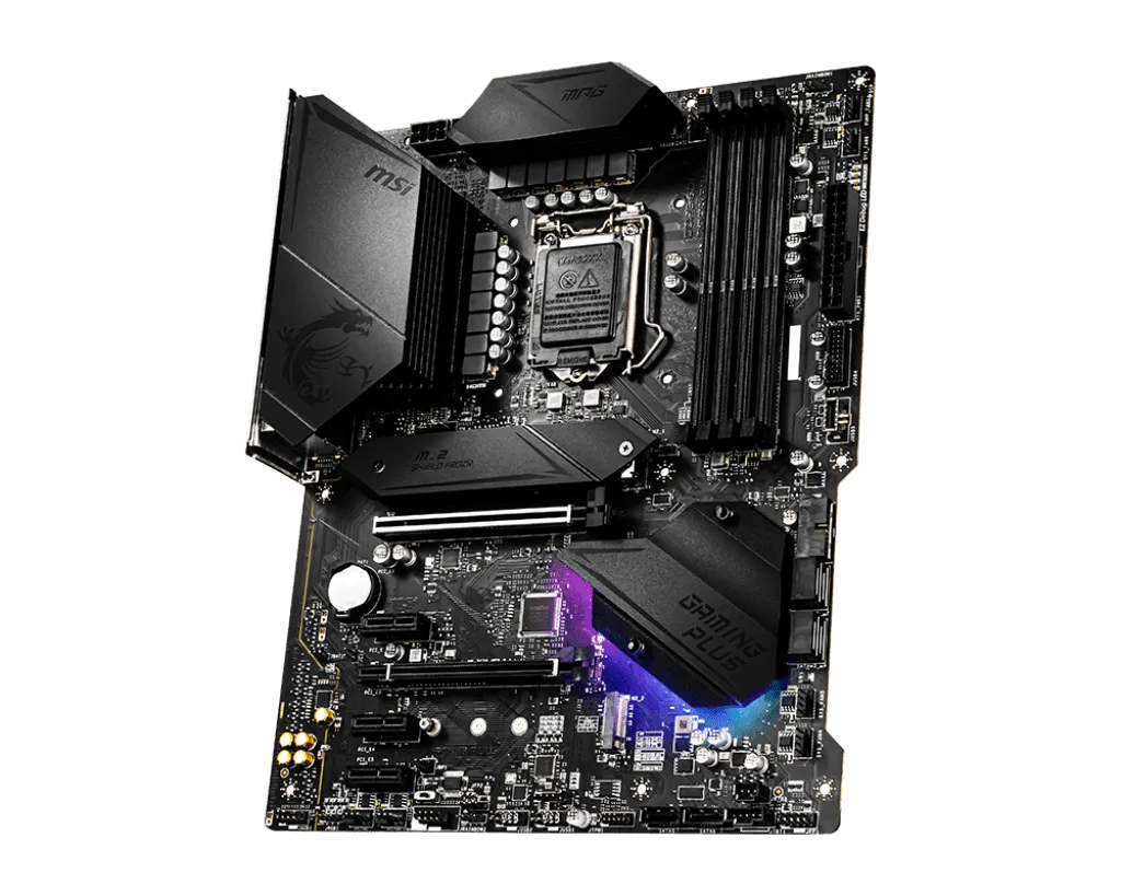 MSI MPG Z490 GAMING PLUS Motherboard ATX  LGA1200 Supports 10th 11th CPU USB 3.2 Gen2 Type C M.2 HDMI