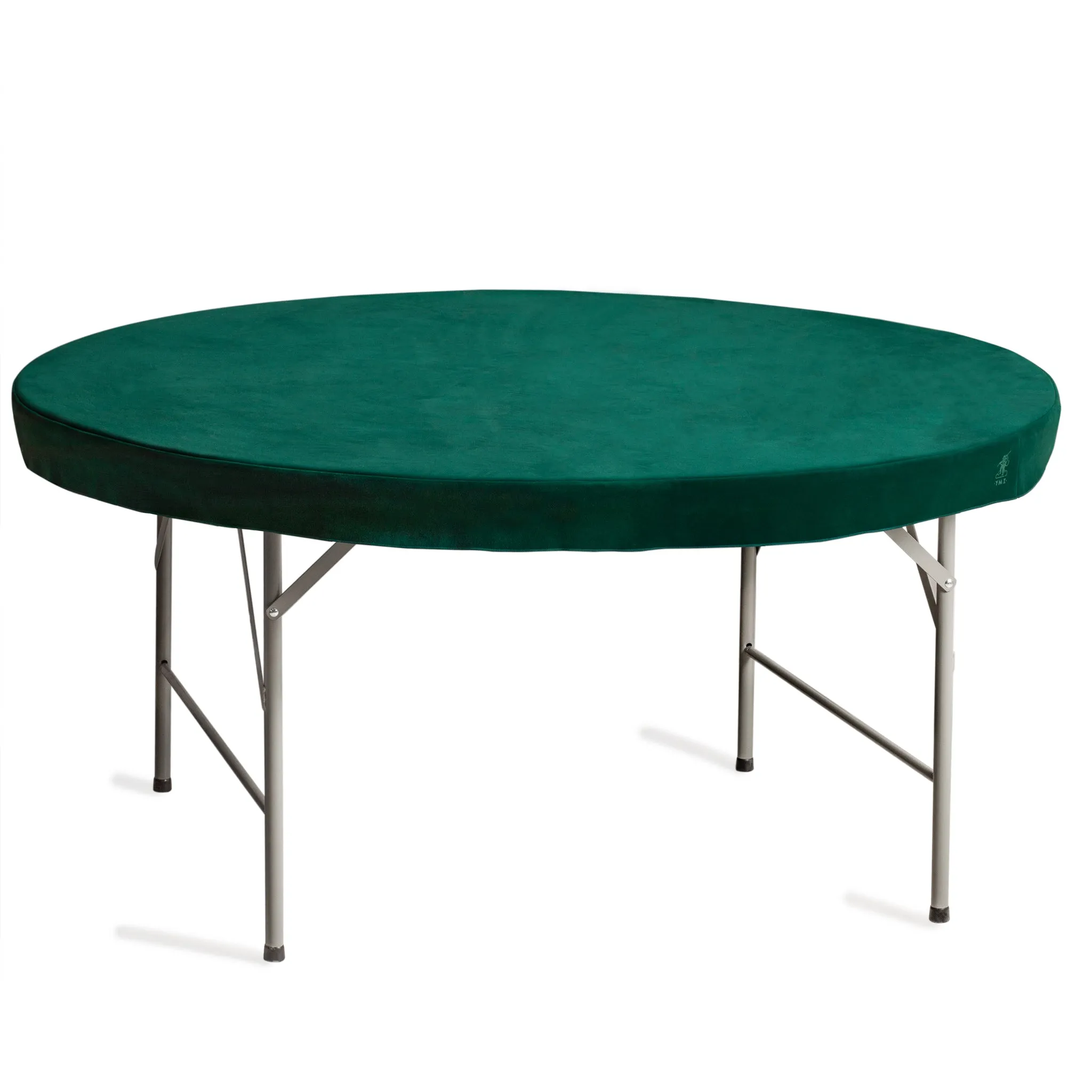 Professional Grade Green Round Table Cover for Card Games, Mahjong, Board Games, Domino Games, and More - 61.2"